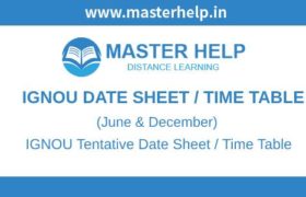 IGNOU Date Sheet -Time Table