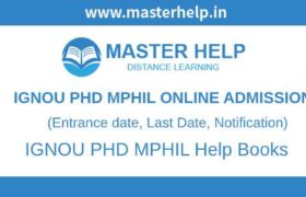 IGNOU PHD-MPHIL Online Admission