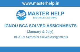 Ignou BCA 1st Semester Solved Assignment