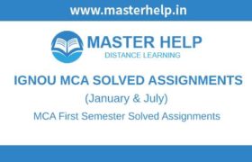 Ignou MCA 1st Semester Solved Assignment