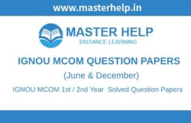 IGNOU MCOM Question Papers