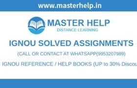 IGNOU SOLVED ASSIGNMENTS