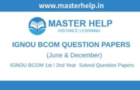 IGNOU BCOM Question Papers