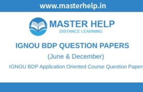 IGNOU BDP Question Papers