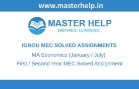 Ignou MA Economics Solved Assignment