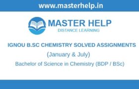 Ignou BSc Chemistry Solved Assignment