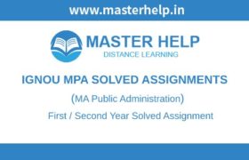 Ignou MPA Solved Assignment