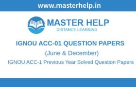 IGNOU ACC-1 Question Papers