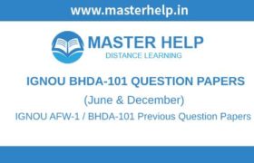 IGNOU BHDA-101 Question Papers