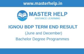 Ignou BDP Term End Result