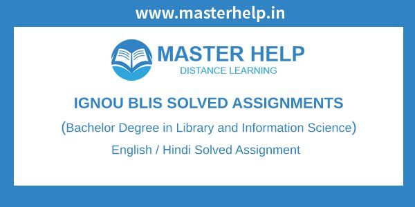 ignou blis assignment solved free download