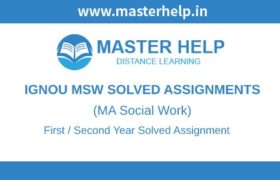 Ignou MSW Solved Assignment