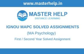 Ignou MAPC Solved Assignment