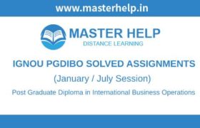 Ignou PGDIBO Solved Assignment
