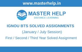 Ignou BTS Solved Assignment
