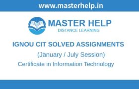 Ignou CIT Solved Assignments