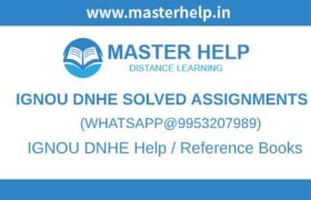 IGNOU DNHE Solved Assignment