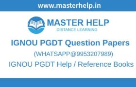 IGNOU PGDT Question Papers