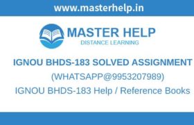 IGNOU BHDS183