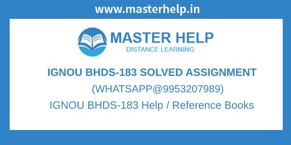 bhds 183 solved assignment in hindi free download