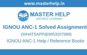 IGNOU ANC-1 Solved Assignment