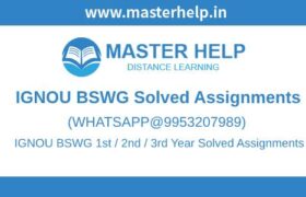 IGNOU BSWG Assignment